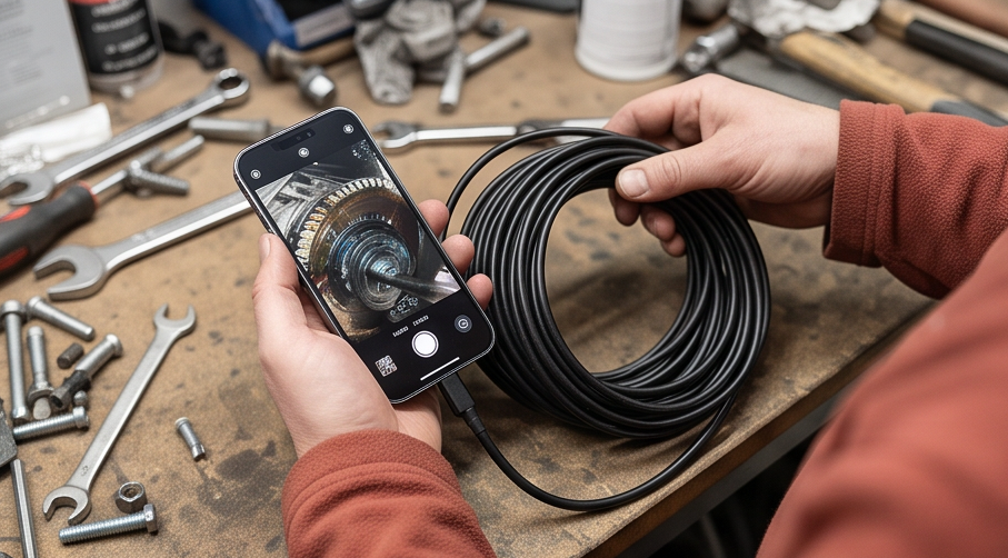 DEPSTECH Endoskopkamera im Test: Dual-Linsen-Inspektion mit 5-Zoll-Display